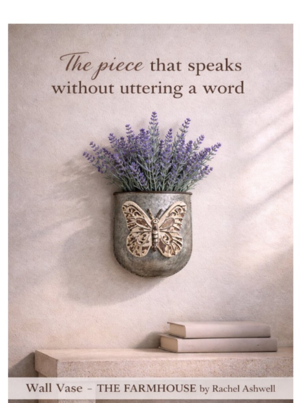 RARE Rachel Ashwell Butterfly Lavender Wall Vase – Cottagecore/ Farmhouse